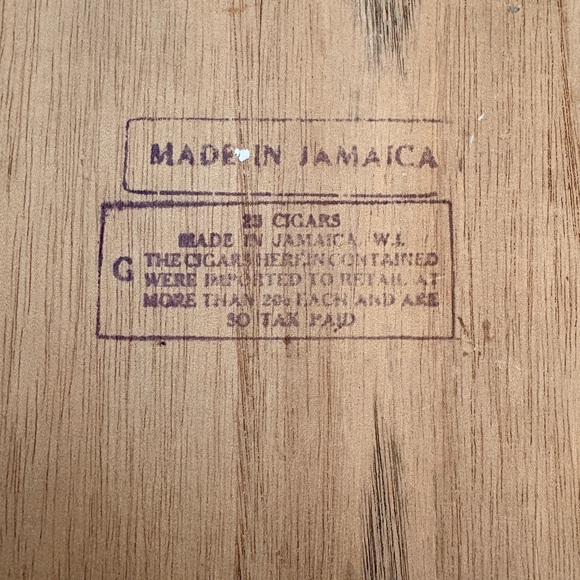 Vintage Wooden Cigar Box Jamaica Decor Collectible Rustic Retro Boho - Picture 7 of 7